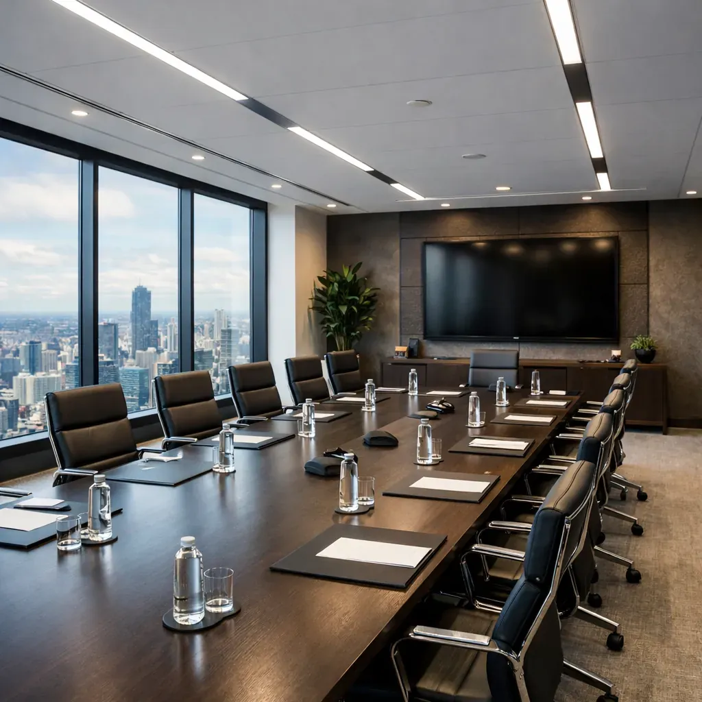 Modern corporate boardroom