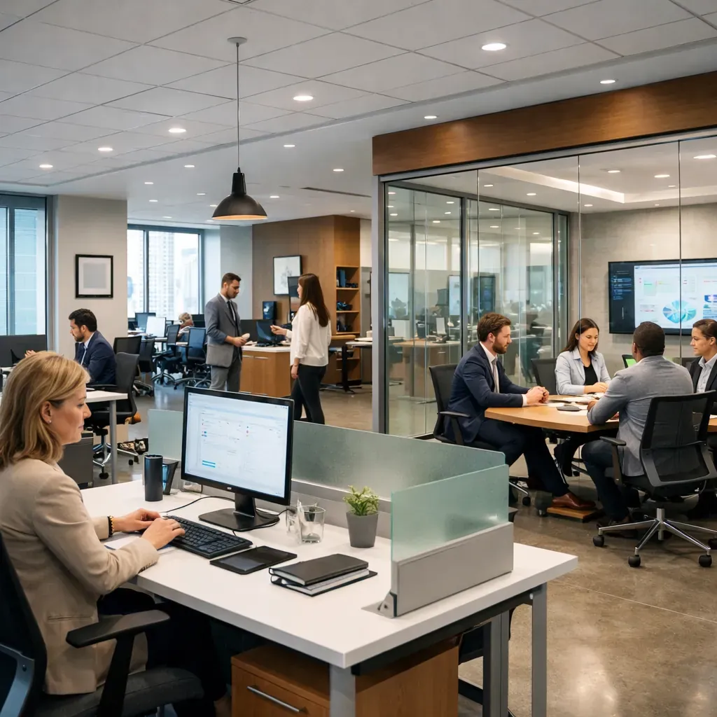 Modern corporate office environment