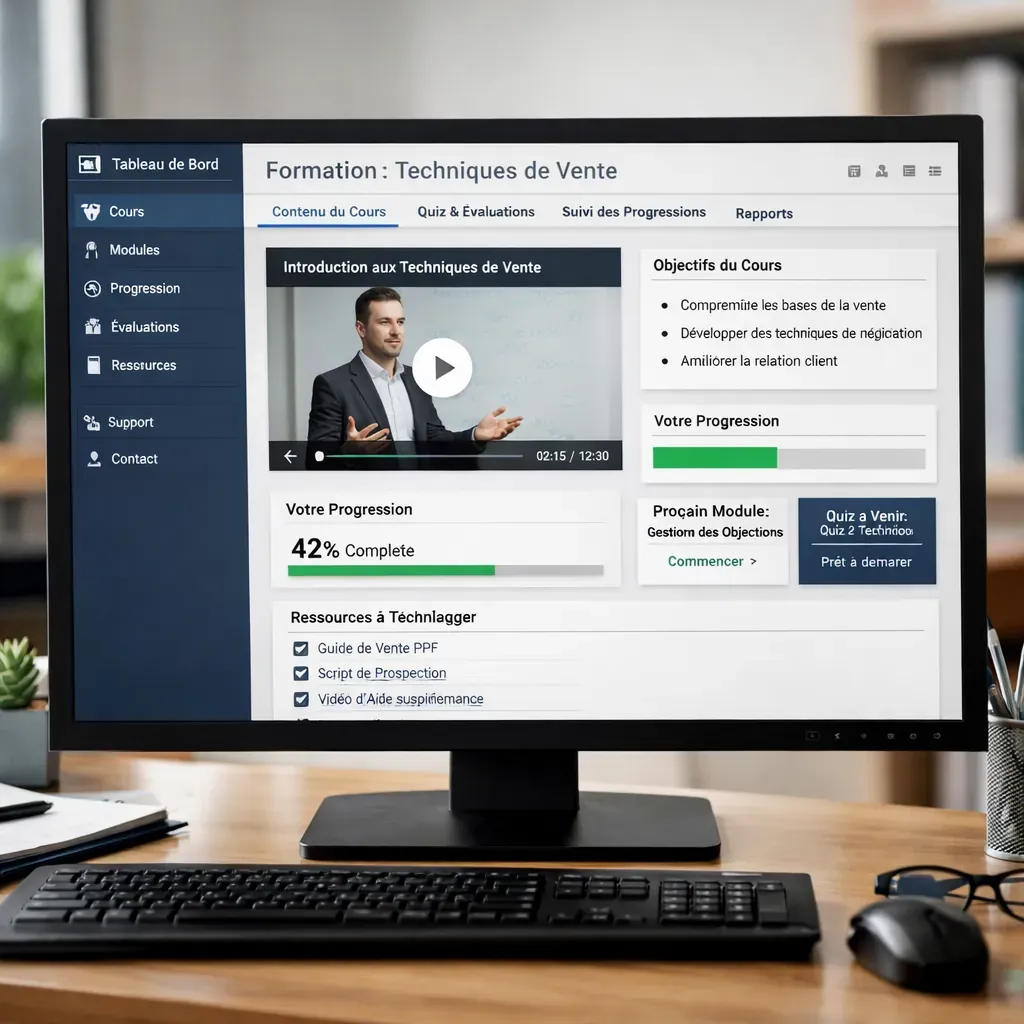 Modern clean desk representing remote onboarding
