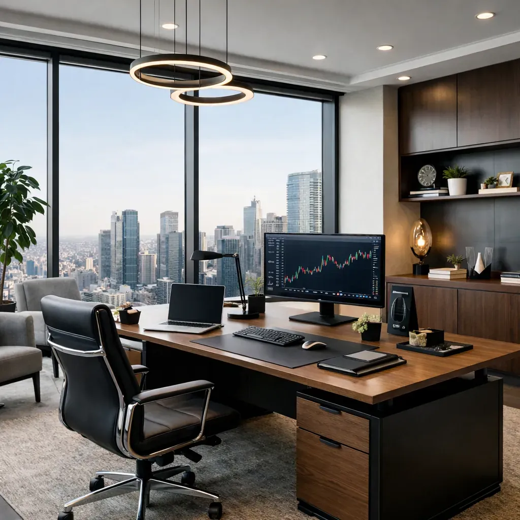 Modern corporate office setup