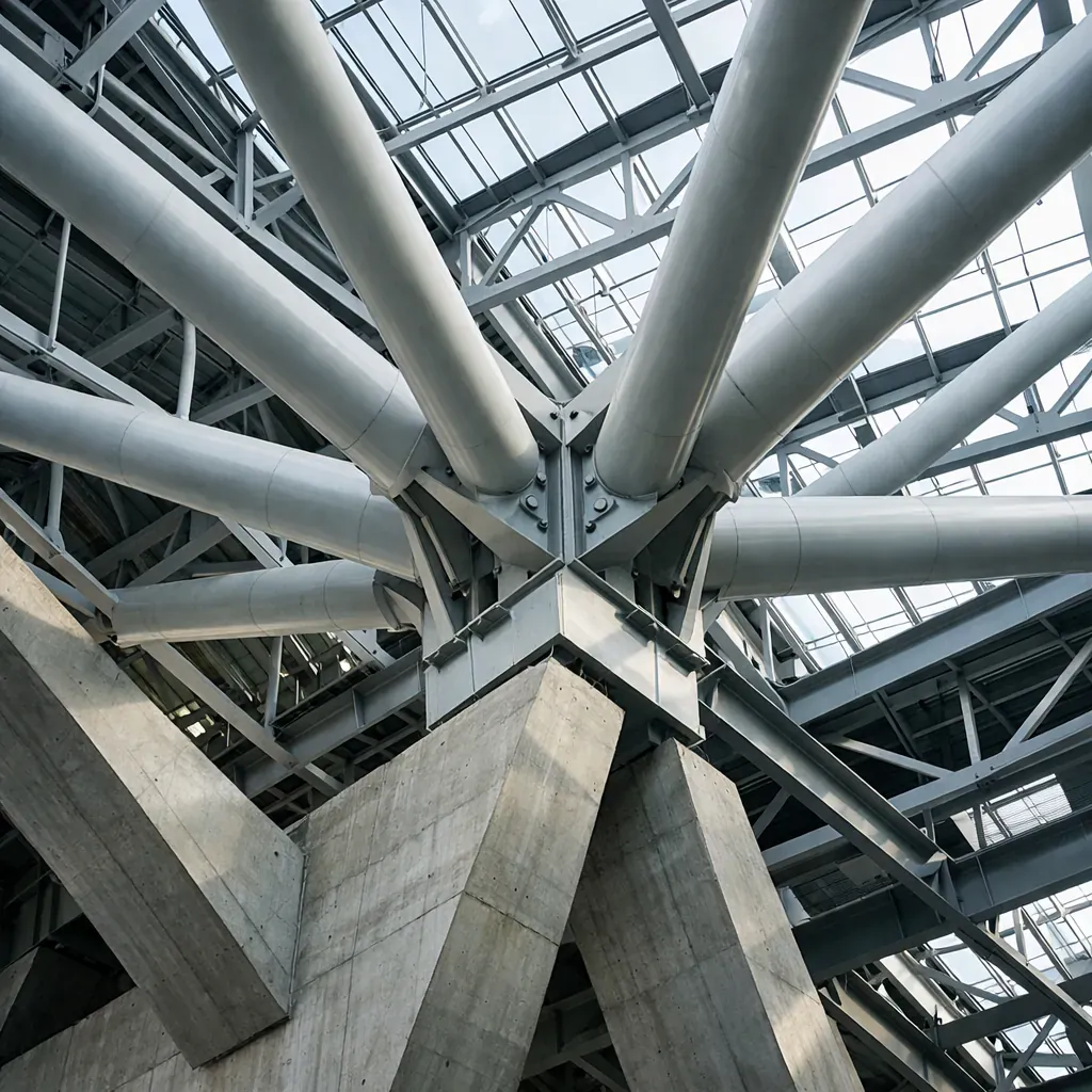 Abstract architectural structural element representing structure