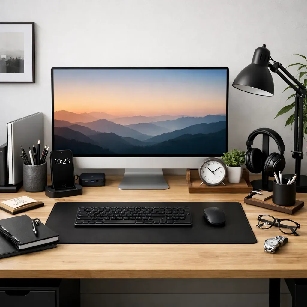 Organized modern workspace