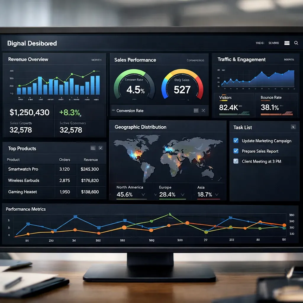 Digital dashboard interface