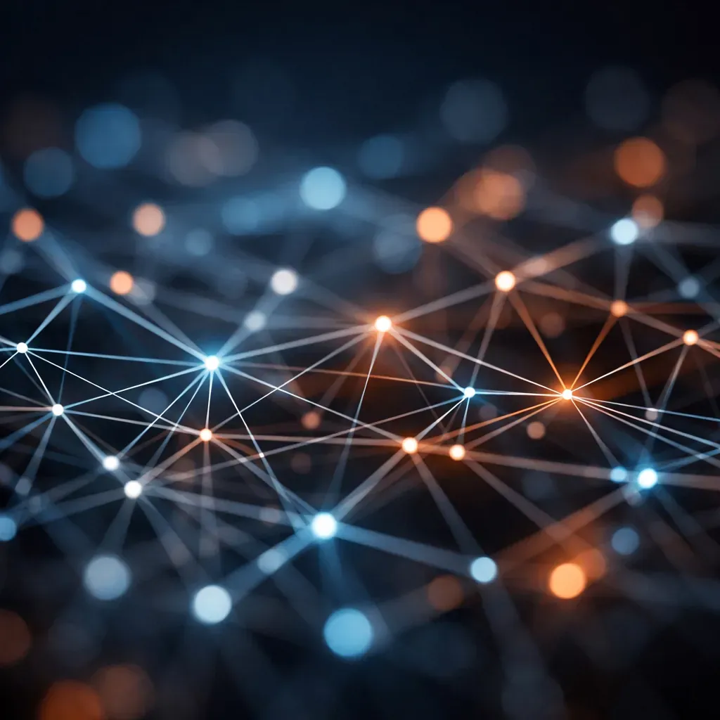 Abstract connection lines representing networks