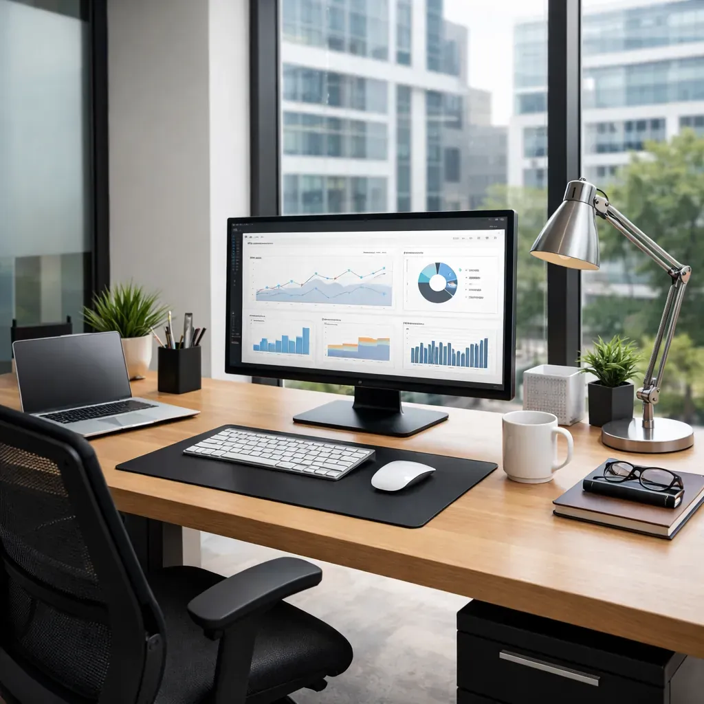 Modern clean office workspace