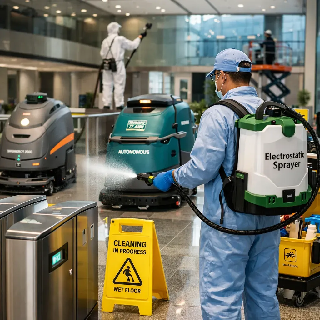 Advanced facility cleaning equipment and methodology
