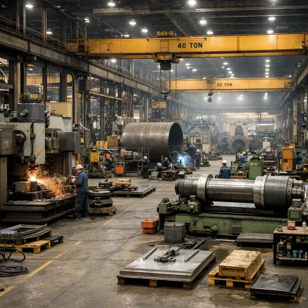 Heavy manufacturing plant floor