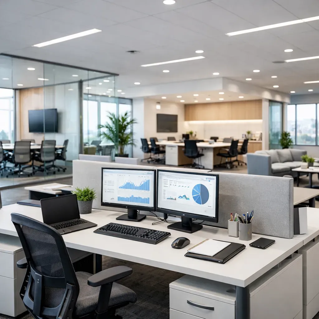 Modern pristine office environment