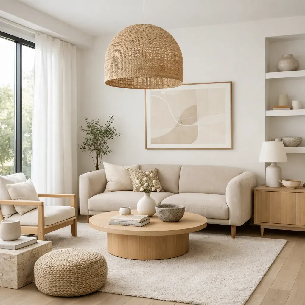 Clean aesthetic living space