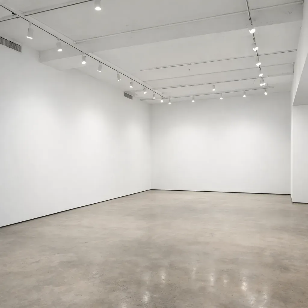 Empty white gallery space