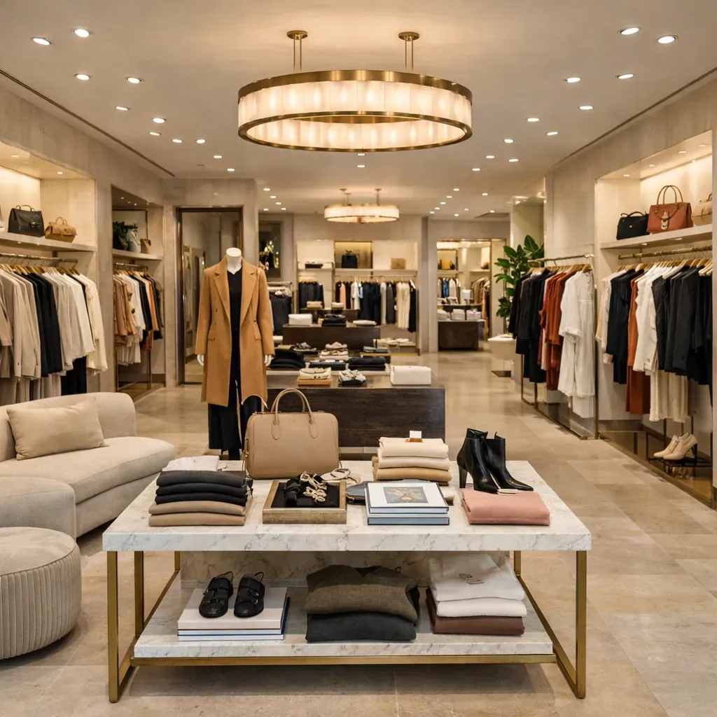 High-end retail clothing store