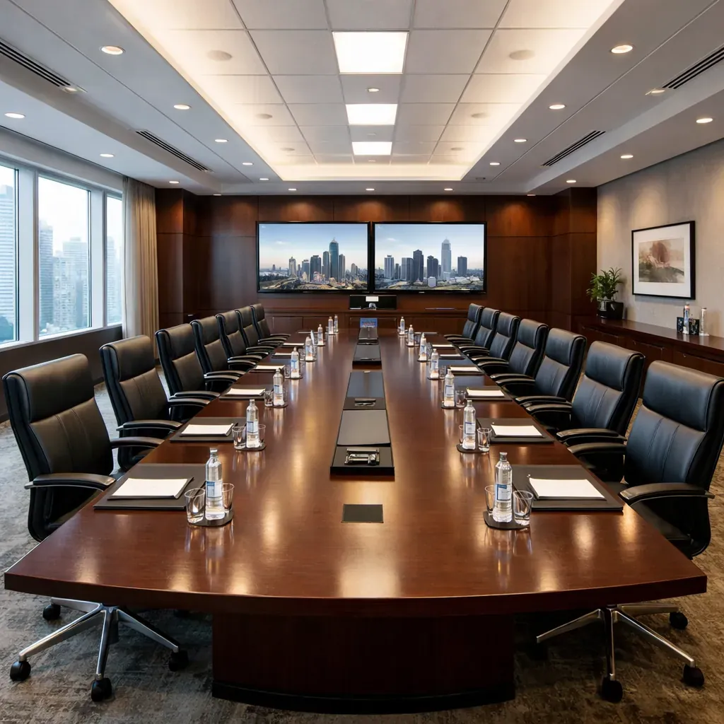 Large executive conference room
