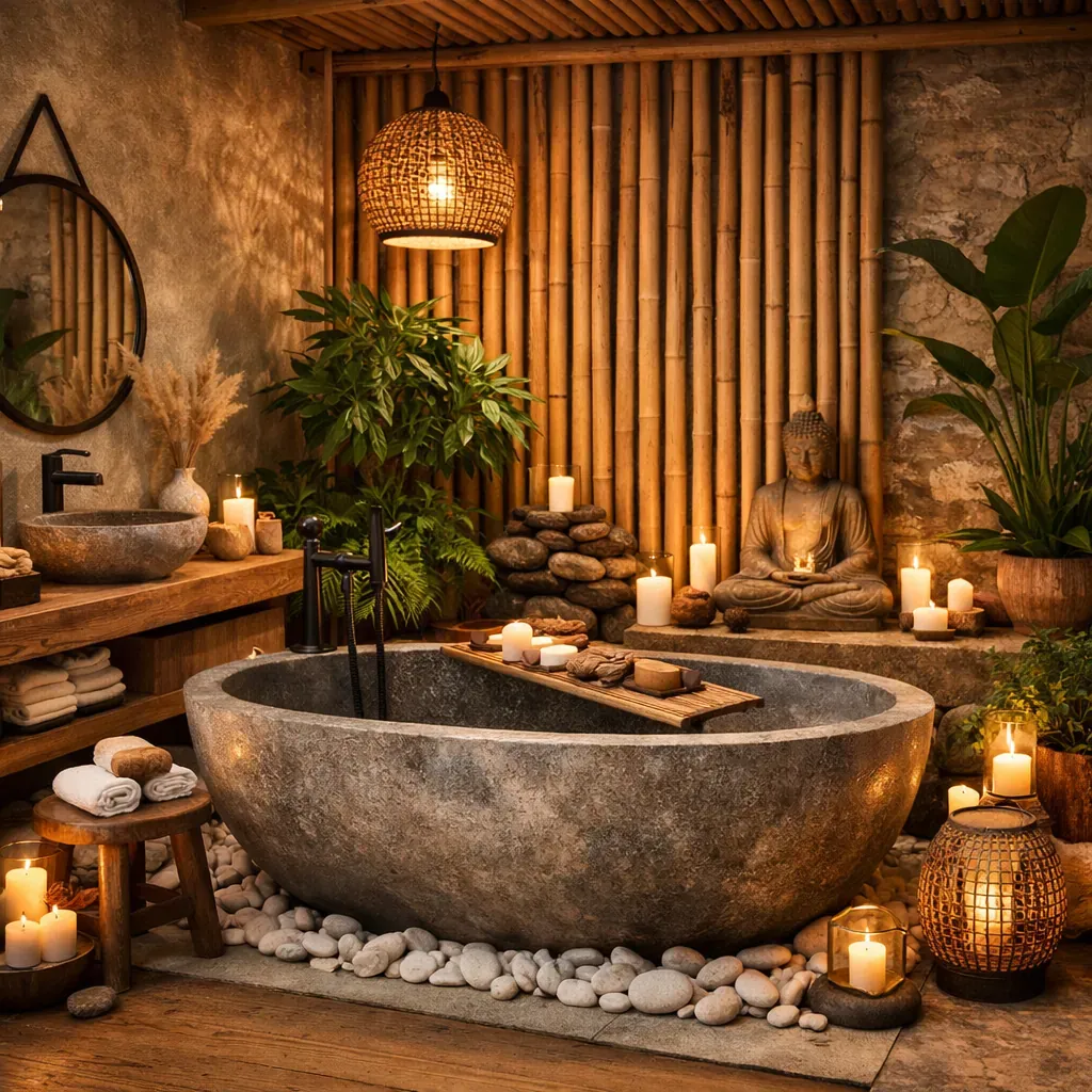 Gleaming modern bathroom interior