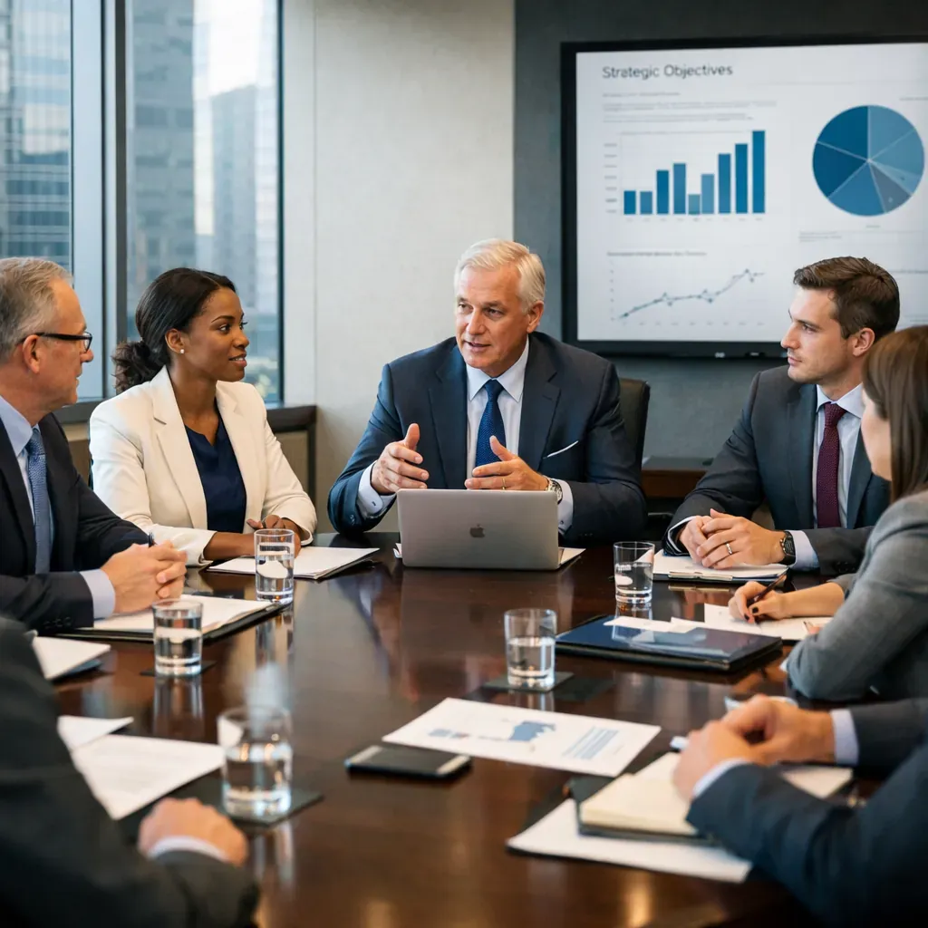 Corporate leadership meeting