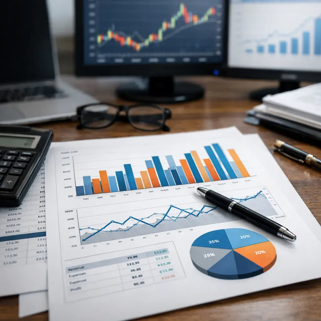 Financial charts and graphs
