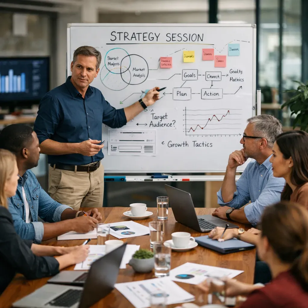 Dynamic team meeting strategy session
