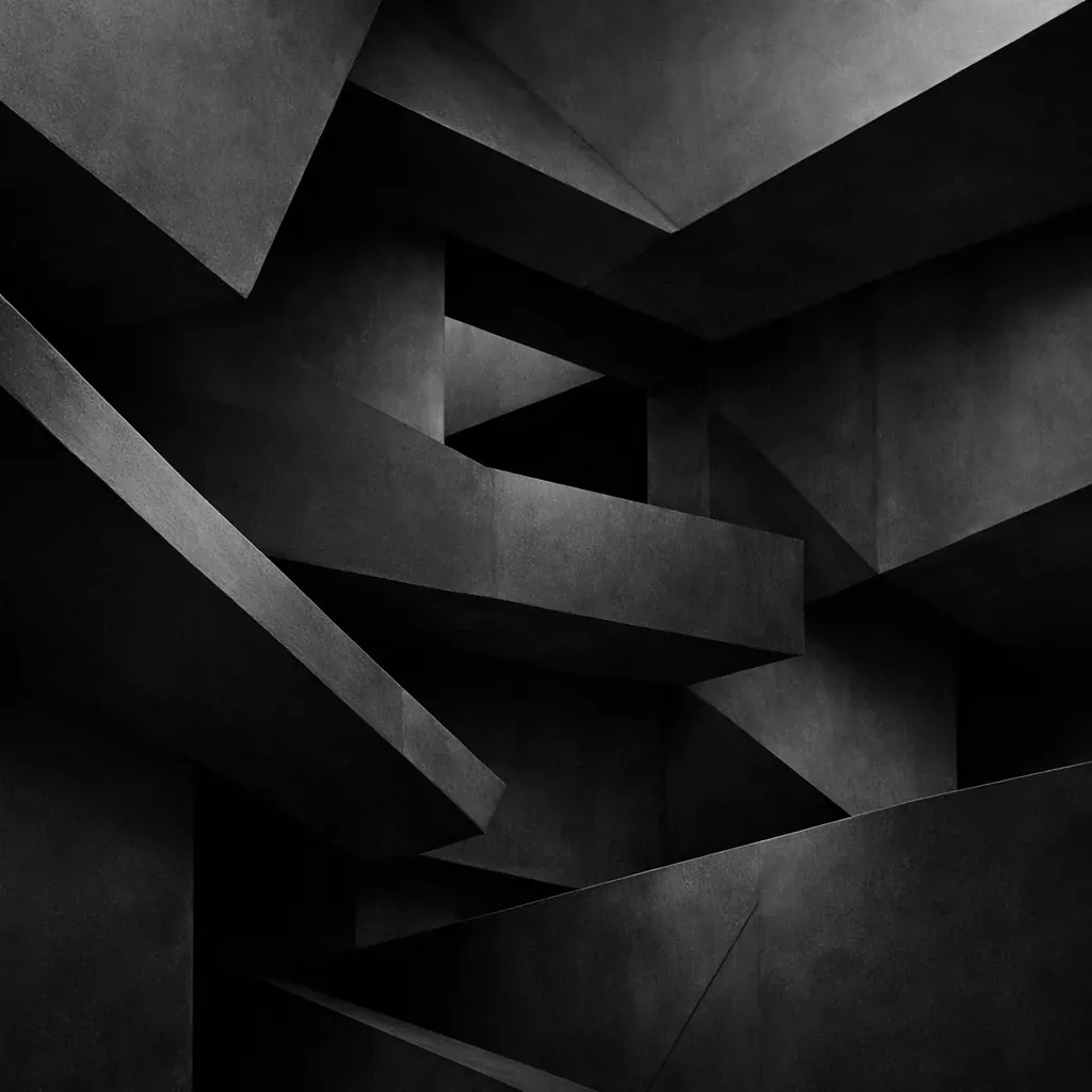 Abstract architectural dark shapes