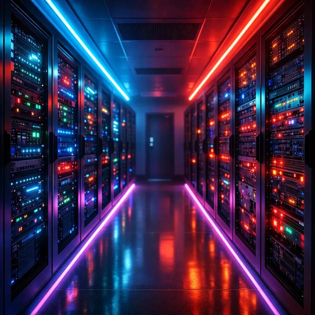 Server room neon lights