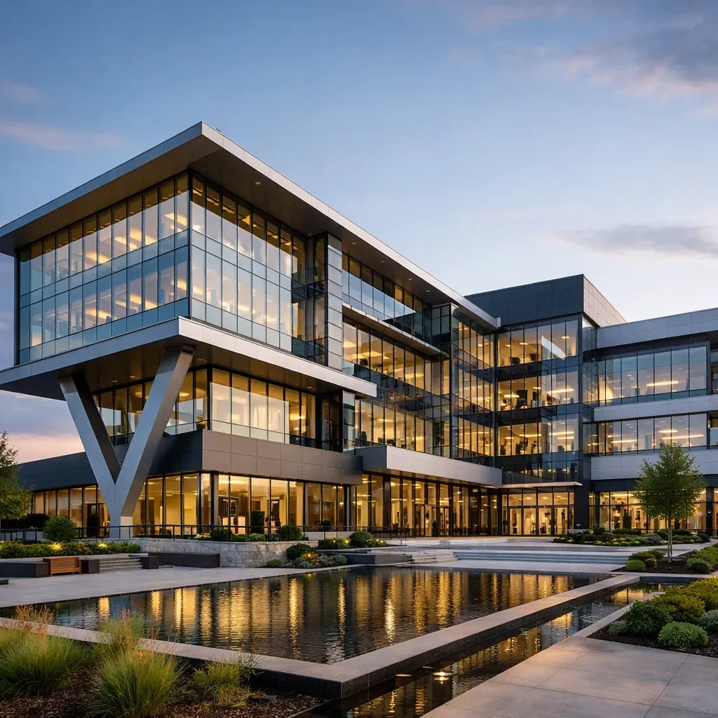 Modern commercial building architectural structure