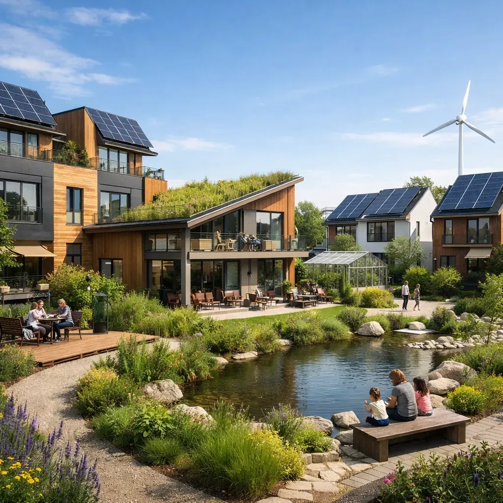 Sustainable modern housing development