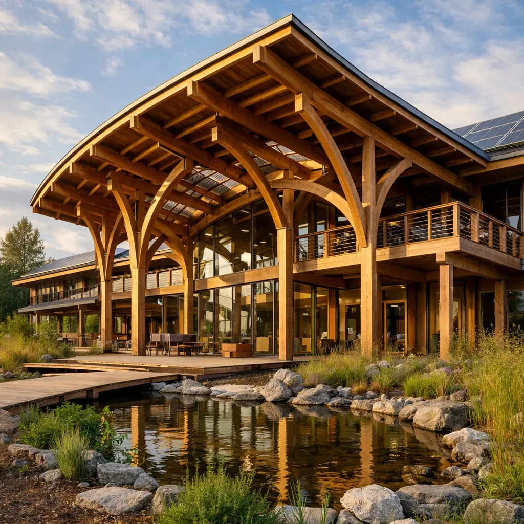 Sustainable wooden architectural structure
