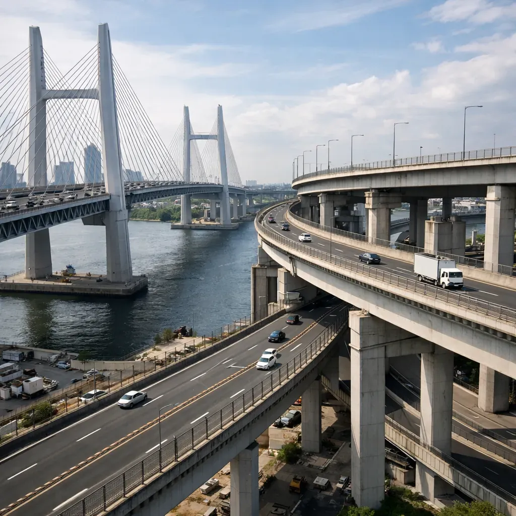 Large scale bridge infrastructure
