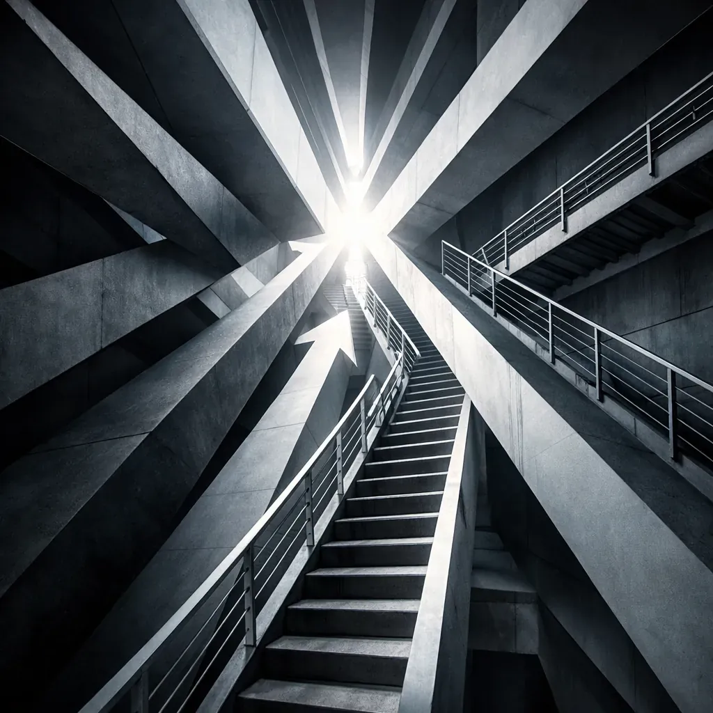 Abstract architectural structural lines representing strategy