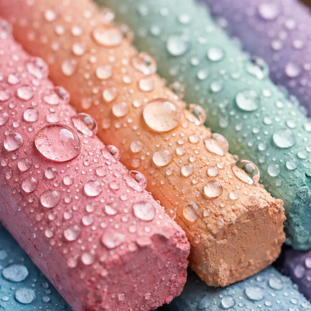 Rain drops on pastel