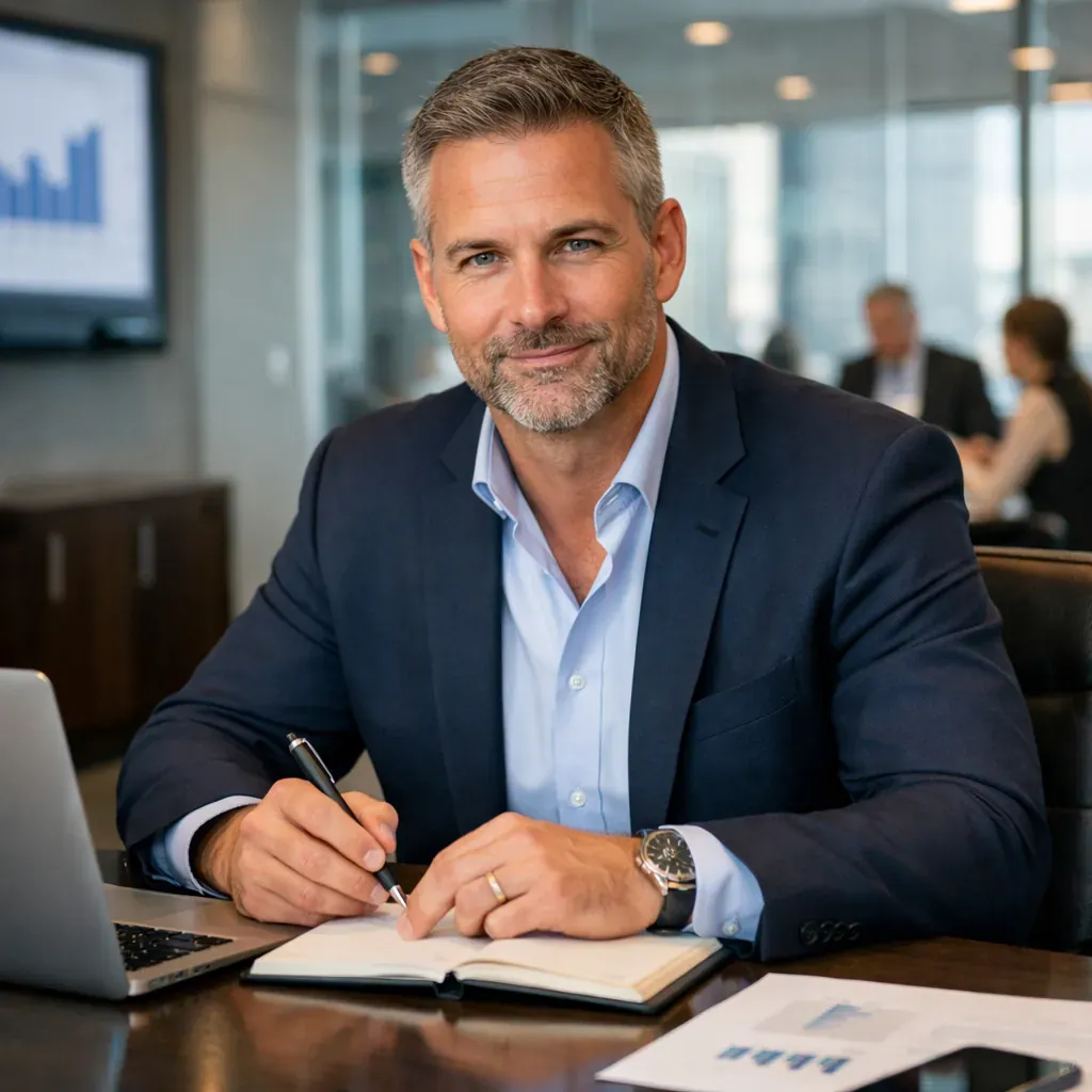 Professional strategic advisor in a modern office environment