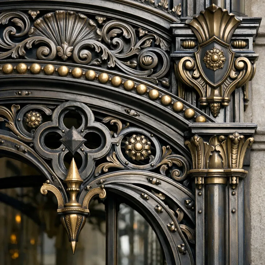 Intricate architectural metal detail