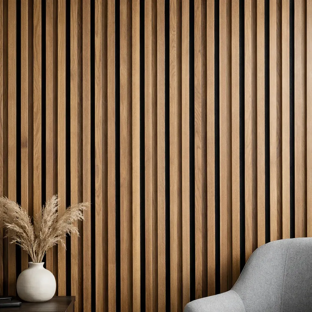 Acoustic wood paneling