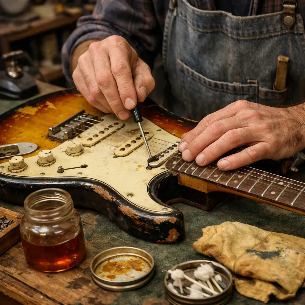 Vintage guitar restoration