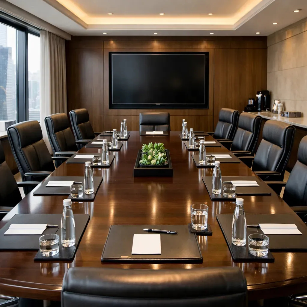 Executive corporate boardroom table