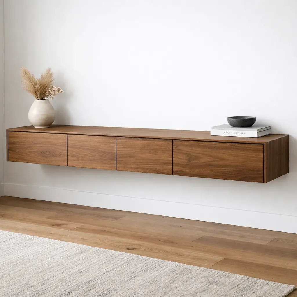 Floating Wooden Console