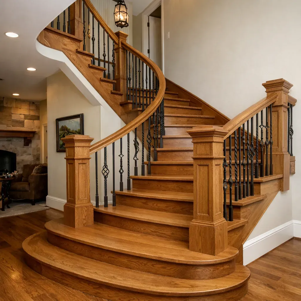 Custom wooden staircase