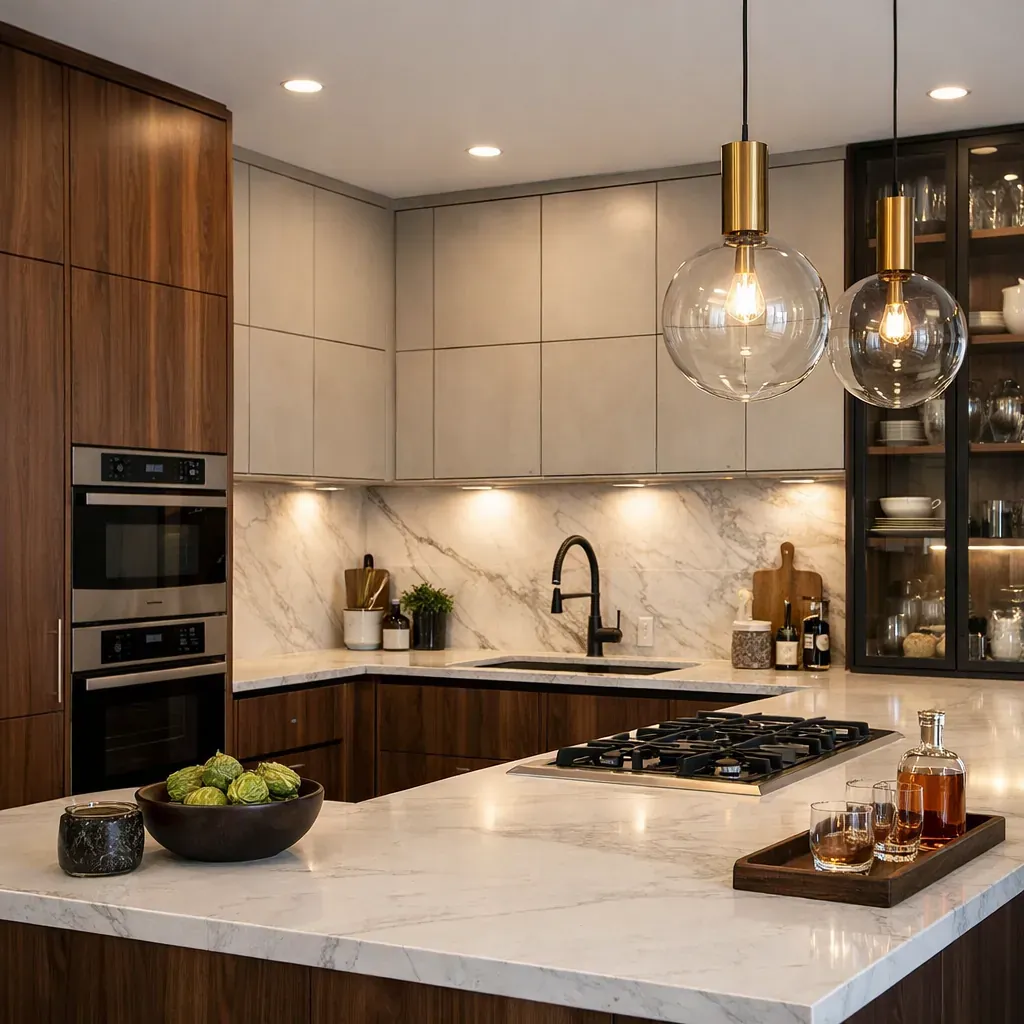 High-end modern kitchen cabinetry