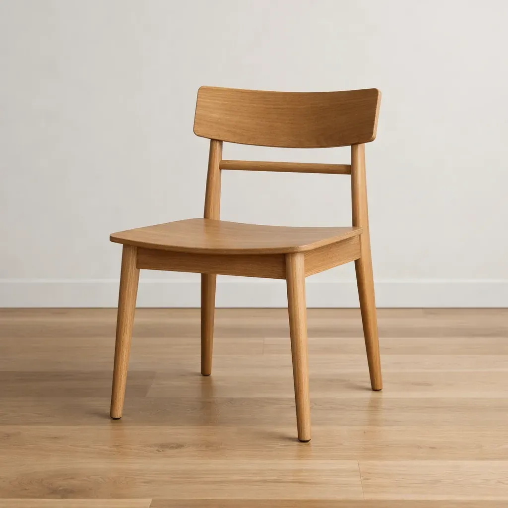 Minimalist wooden chair
