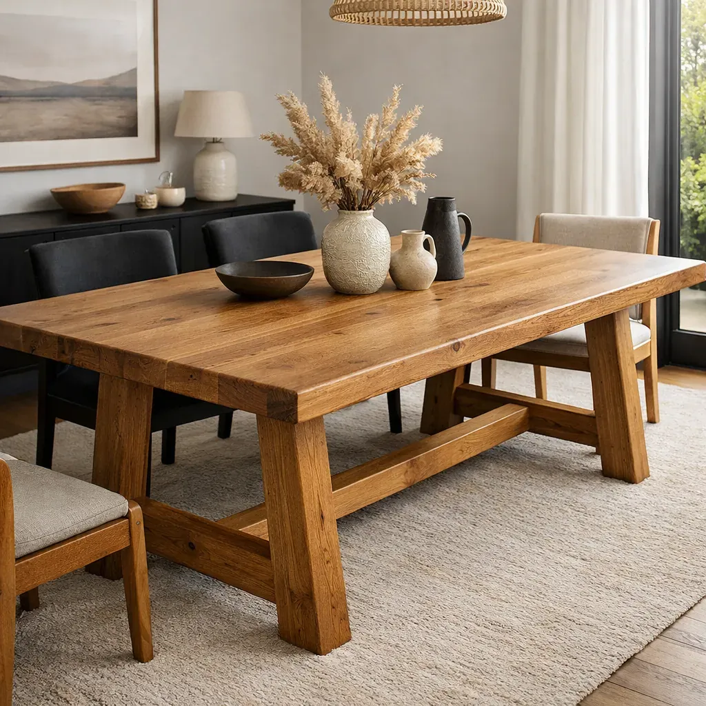 Wooden desk in home office