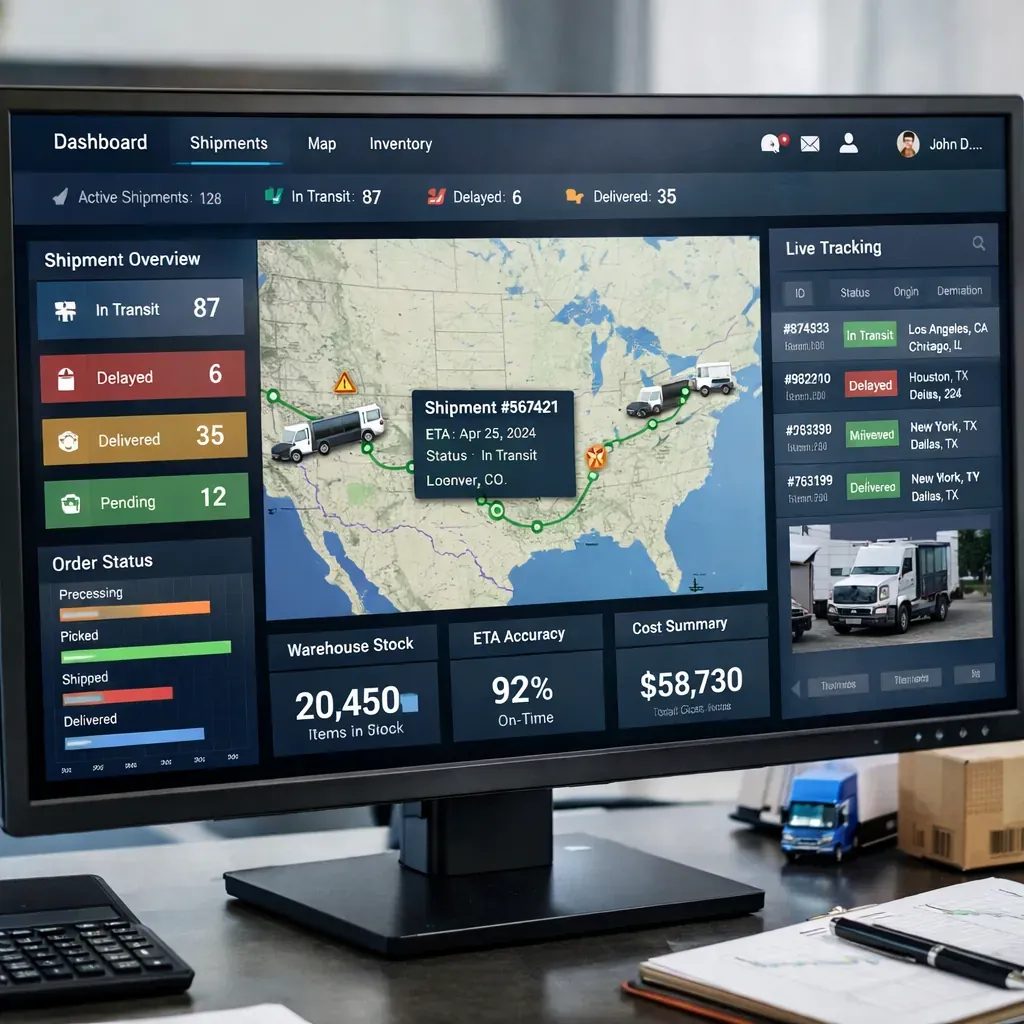 Logistics Software Interface