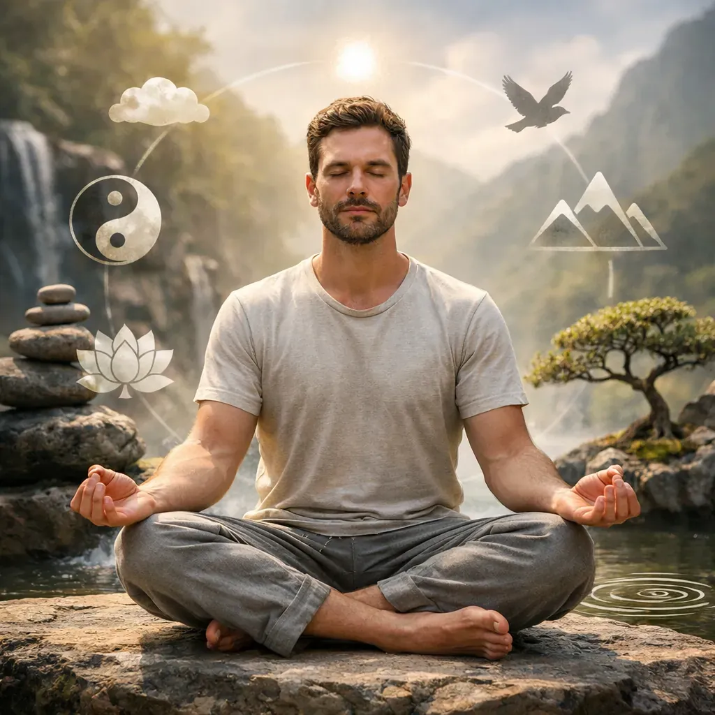 Calm yoga studio setting representing wellness platform