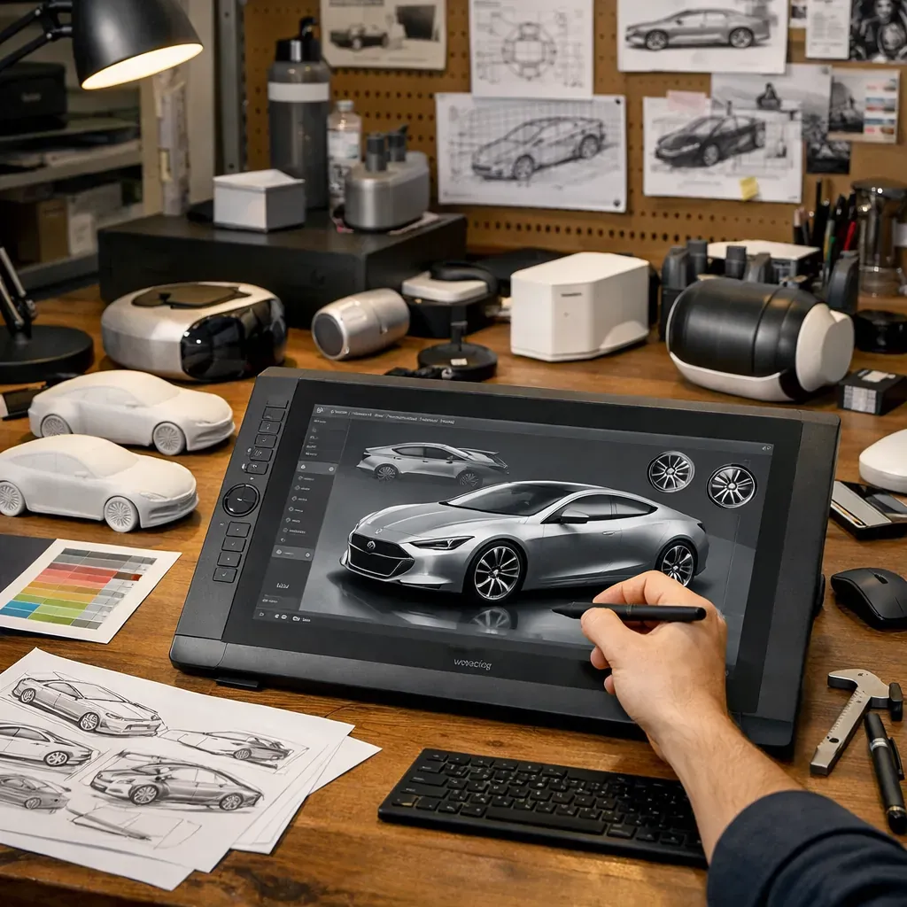 Digital wireframing on a tablet device