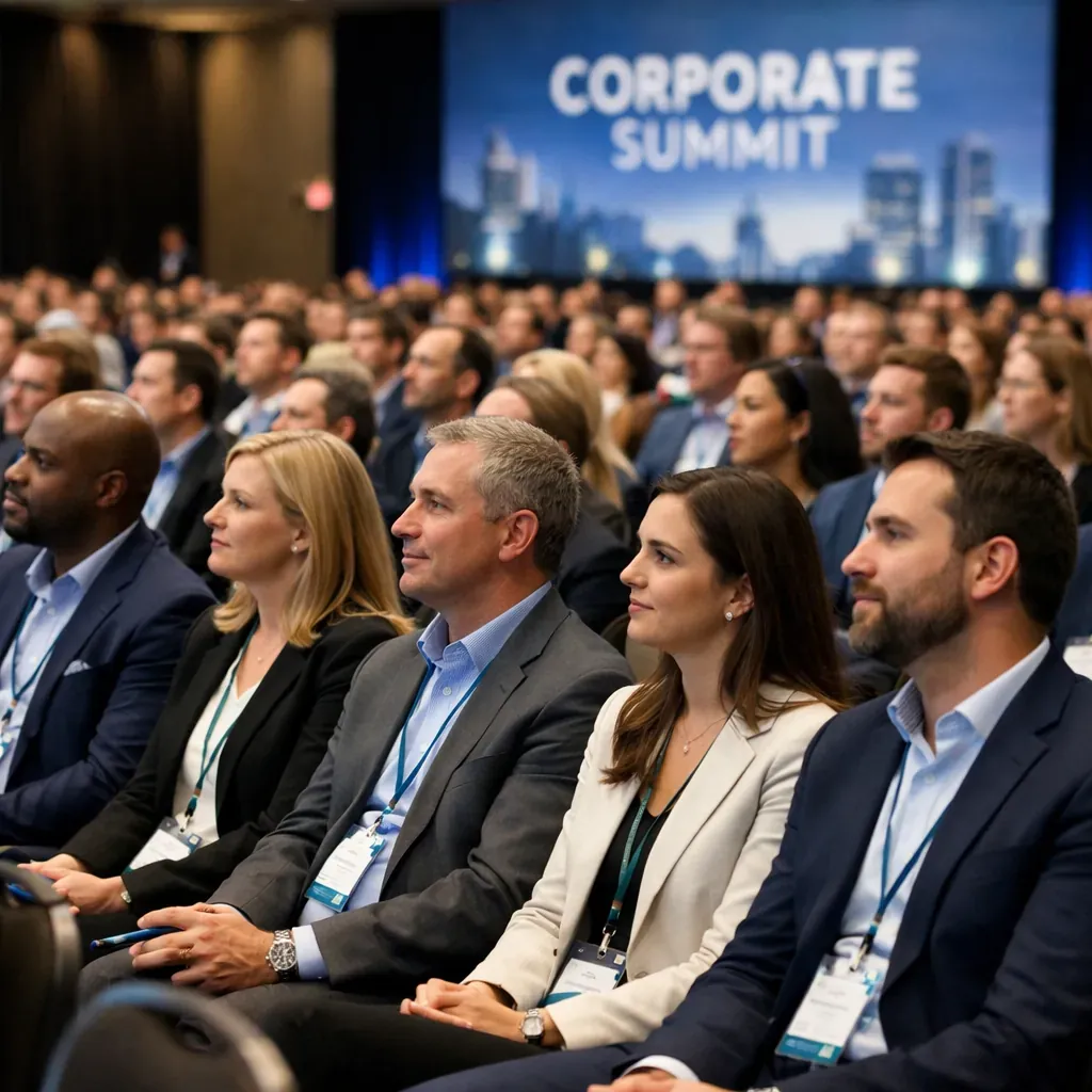 Audience at a corporate summit