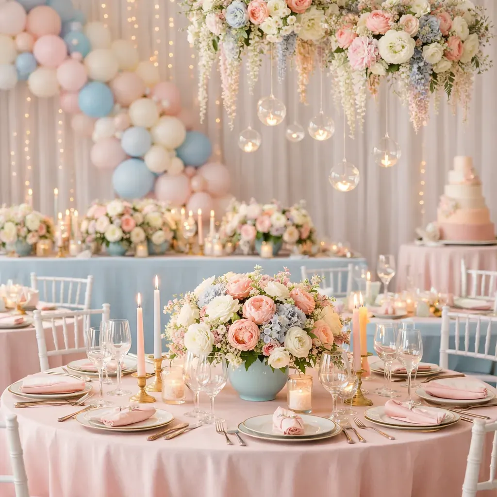 Elegant dining setup for a financial gala