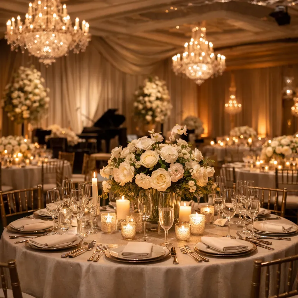 Sophisticated event setup and ambiance