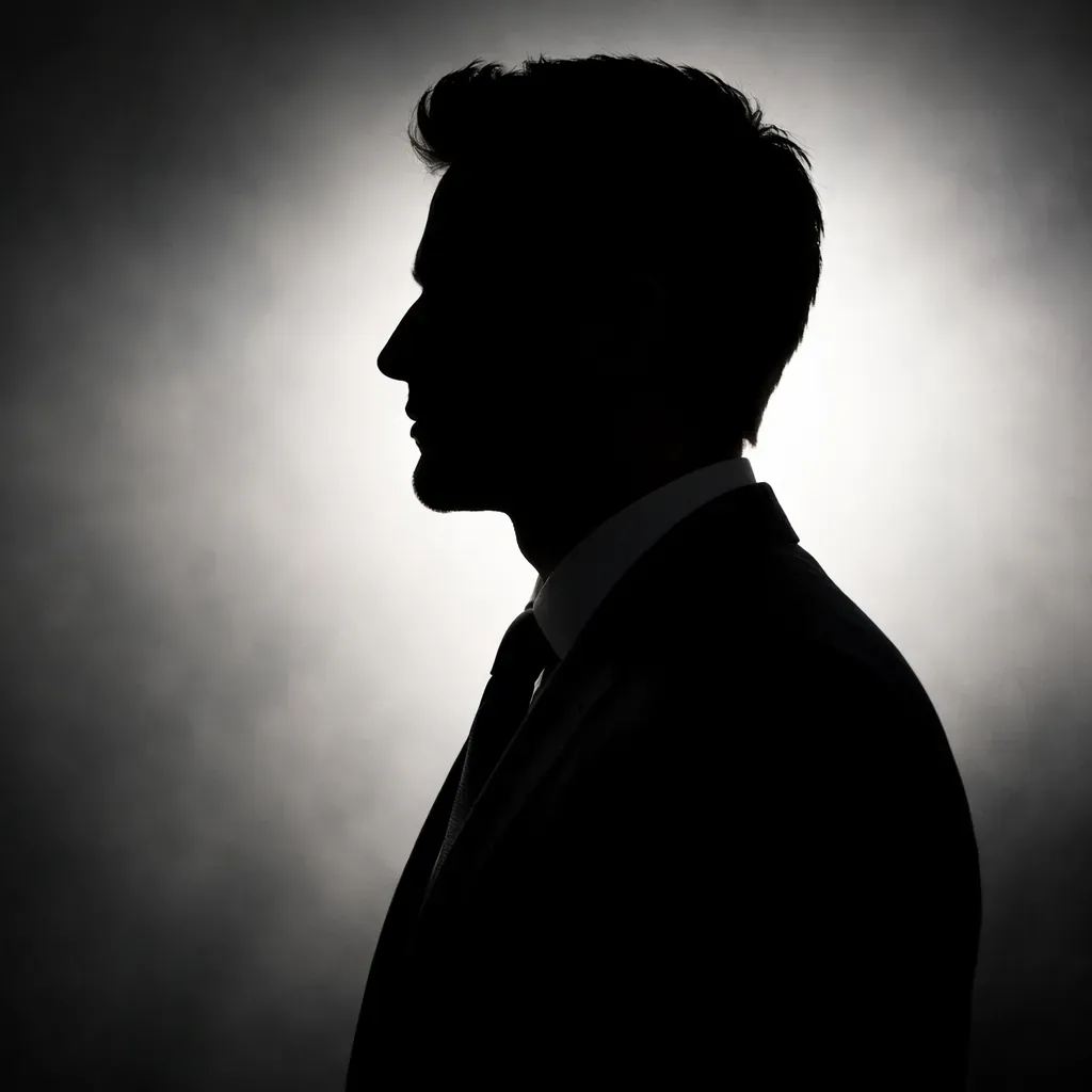 Professional portrait silhouette