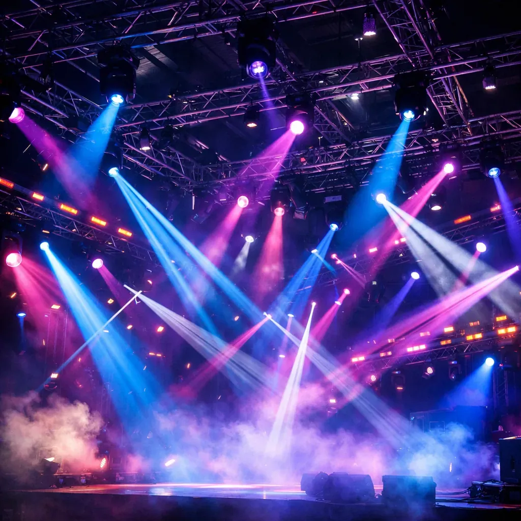 Abstract dynamic event lighting setup