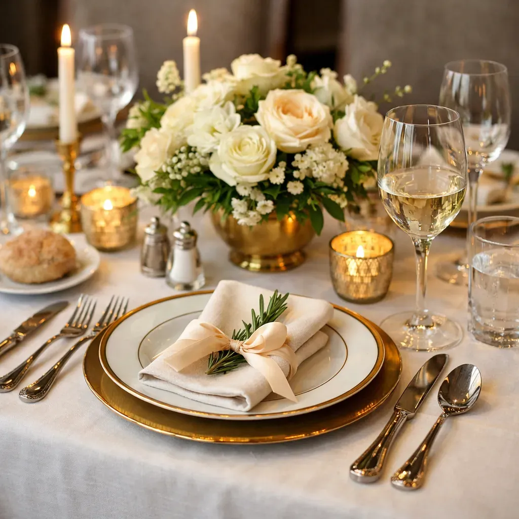 Elegant dining table setup