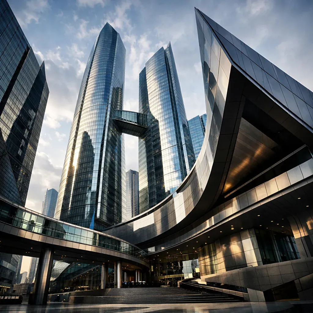 Abstract architectural finance building