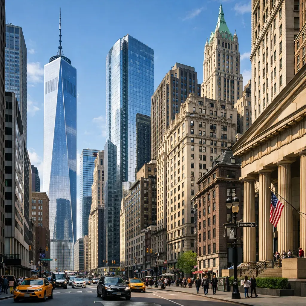 Financial district architecture