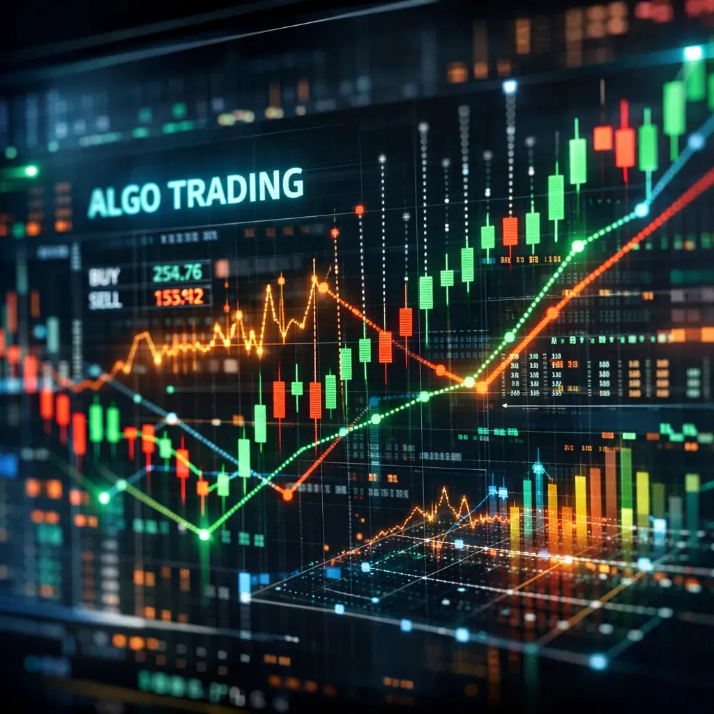 Abstract visualization of algo-trading charts